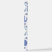 ジャコビーンフローラビッグパターンブルーonホワイト iPhoneケース (右側面)