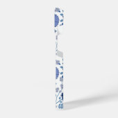 ジャコビーンフローラビッグパターンブルーonホワイト iPhoneケース (左側面)