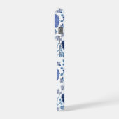 ジャコビーンフローラビッグパターンブルーonホワイト iPhoneケース (左側面)