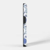 ジャコビーンフローラビッグパターンブルーonホワイト iPhoneケース (右側面)