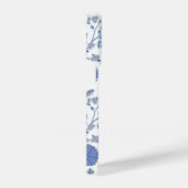 ジャコビーンフローラビッグパターンブルーonホワイト iPhoneケース (右側面)