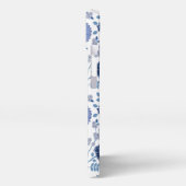 ジャコビーンフローラビッグパターンブルーonホワイト iPhoneケース (左側面)