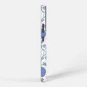 ジャコビーンフローラビッグパターンブルーonホワイト samsung galaxyケース (右側面)