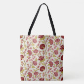 ジャコビーンフローラビッグパターンレッズピンクス金ゴールド トートバッグ (正面)