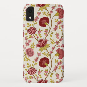 ジャコビーンフローラビッグパターンレッズピンクス金ゴールド iPhone XRケース