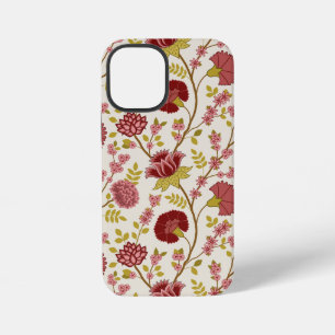 ジャコビーンフローラビッグパターンレッズピンクス金ゴールド iPhone 12 MINIケース