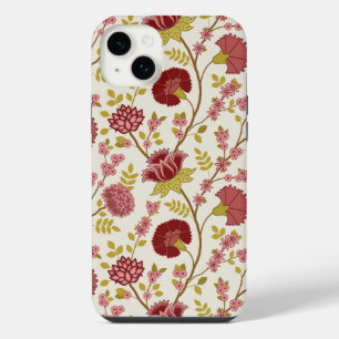 ジャコビーンフローラビッグパターンレッズピンクス金ゴールド iPhone 14 PLUSケース