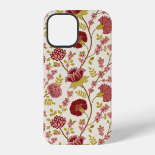 ジャコビーンフローラビッグパターンレッズピンクス金ゴールド iPhone 12ケース