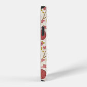 ジャコビーンフローラビッグパターンレッズピンクス金ゴールド iPhoneケース (右側面)