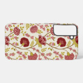 ジャコビーンフローラビッグパターンレッズピンクス金ゴールド SAMSUNG GALAXYケース (裏面横)