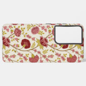ジャコビーンフローラビッグパターンレッズピンクス金ゴールド SAMSUNG GALAXYケース (裏面横)