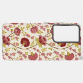 ジャコビーンフローラビッグパターンレッズピンクス金ゴールド SAMSUNG GALAXYケース (左側面)