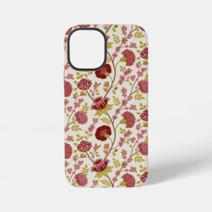 ジャコビーンフローラルパターンレッズピンクス金ゴールド iPhone 12 MINIケース