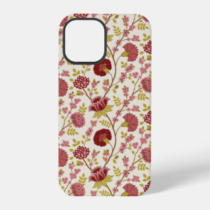 ジャコビーンフローラルパターンレッズピンクス金ゴールド iPhone 12 PROケース