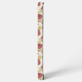 ジャコビーンフローラルパターンレッズピンクス金ゴールド SAMSUNG GALAXYケース (左側面)