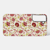 ジャコビーンフローラルパターンレッズピンクス金ゴールド SAMSUNG GALAXYケース (裏面横)