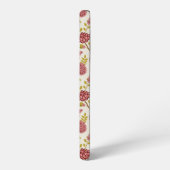 ジャコビーンフローラルパターンレッズピンクス金ゴールド SAMSUNG GALAXYケース (左側面)