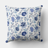 ジャコビーンフローラ2ウェイパターンブルー クッション (裏面)