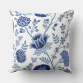 ジャコビーンフローラ2ウェイパターンブルー クッション (正面)