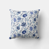 ジャコビーンフローラ2ウェイパターンブルー クッション (裏面)