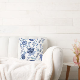 ジャコビーンフローラ2ウェイパターンブルー クッション