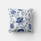 ジャコビーンフローラ2ウェイパターンブルー クッション (正面)