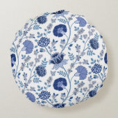 ジャコビーンフローラ2ウェイパターンブルー ラウンドクッション (裏面)