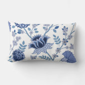 ジャコビーンフローラ2ウェイパターンブルー ランバークッション (正面)