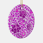 ジャコビーンフローラ、アメジスト紫および薄紫 セラミックオーナメント (右)