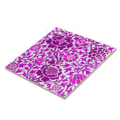 ジャコビーンフローラ、アメジスト紫および薄紫 タイル (側面)