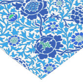 ジャコビーンフローラ、ネイビー、セルーリアンブルー ショートテーブルランナー (コーナー)