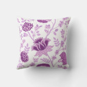 ジャコビーンフローラLgパターンピンクオンホワイト クッション (裏面)