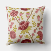 ジャコビーンフローラLgパターンレッズピンクス金ゴールドクリーム クッション (裏面)