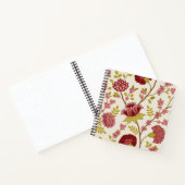 ジャコビーンフローラLgパターンレッズピンクス金ゴールドクリーム ノートブック (内部)