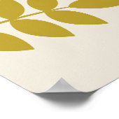 ジャコビーンフローラLgパターンレッズピンクス金ゴールドクリーム ポスター (角)