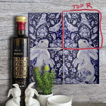 ジャコビーンラビットバーズフラワーブルーホワイトトップR