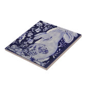 ジャコビーンラビットバーズフラワーブルーホワイトボトムR タイル (側面)