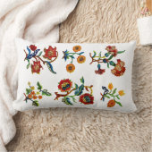 ジャコフェイクビーン刺繍枕 ランバークッション (ブランケット)