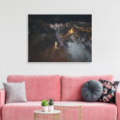 ジャザンとその郊外のシティライト キャンバスプリント (インサイチュ (リビング))