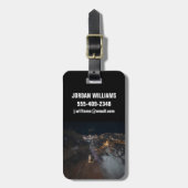 ジャザンとその郊外のシティライト ラゲッジタグ (正面縦)