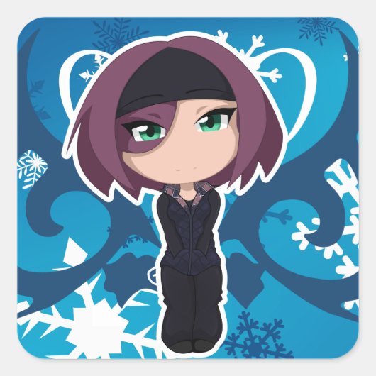 ジャジャの休日のシール スクエアシール (正面)