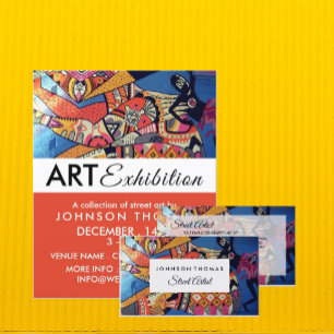 ジャジーなグラフィティアート、アーティスト展覧会のご案内 チラシ