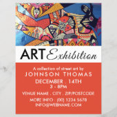 ジャジーなグラフィティアート、アーティスト展覧会のご案内 チラシ (正面)