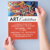 ジャジーなグラフィティアート、アーティスト展覧会のご案内 チラシ (手)