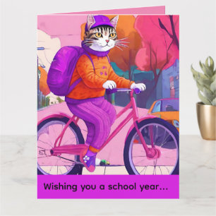 ジャジーな子猫の学校へのお出かけ カード