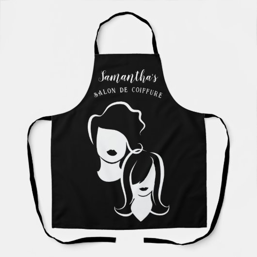 ジャジーな美容師のシルエットコレクション エプロン (正面)