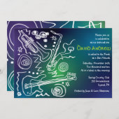 ジャジーな音楽バー バー ミツバ祭招待状 招待状 (正面/裏面)