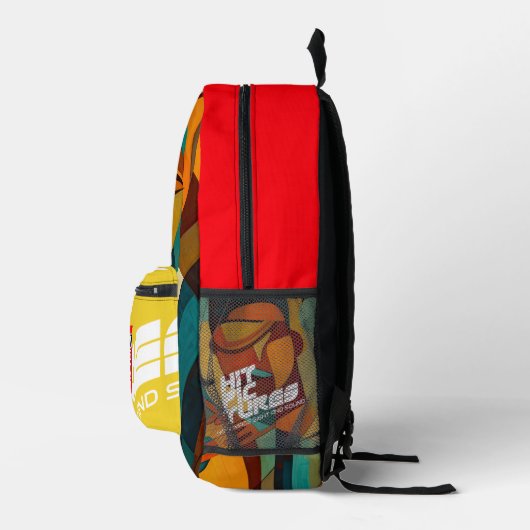 ジャジーアートワークデザインリュックサックV2 プリントバックパック (右)