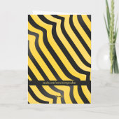 ジャジーキュートブラックアンドイエローストライプの（昆虫）マルハナバチ カード (裏面)