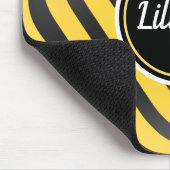 ジャジーキュートブラックアンドイエローストライプの（昆虫）マルハナバチ マウスパッド (コーナー)